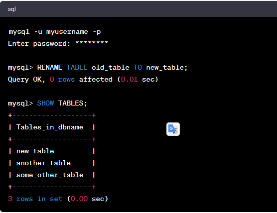 Response of All Database